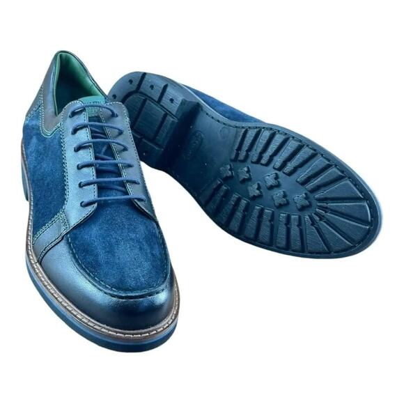 Galizio Torresi Braun  Men's  Shoes Derby blue Leather - Picture 10 of 11